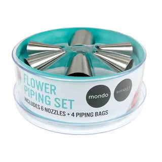 Mondo Flower Piping 10Pce PIPING TIP SET