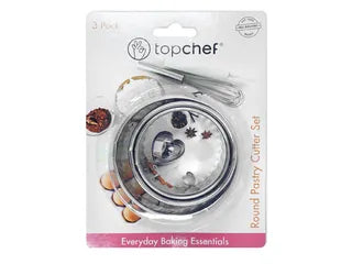 ROUND PASTRY 3PK COOKIE CUTTER SET