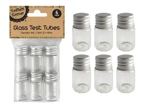 9ML CRAFT GLASS TEST TUBES/6 PYO