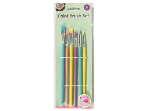PAINT BRUSHES ASSORTED TIPS 6PK