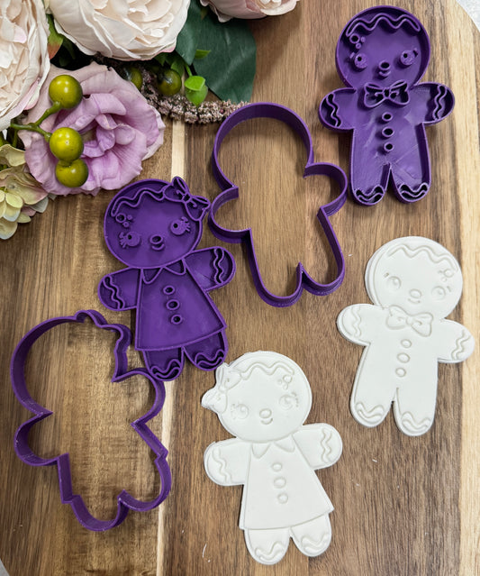 Gingerbread couple christmas set