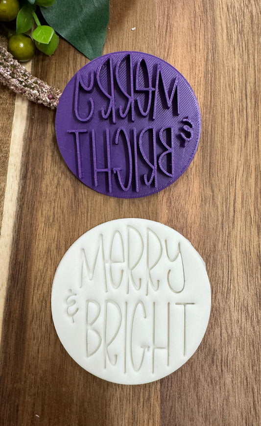 7cm merry and bright 2 christmas