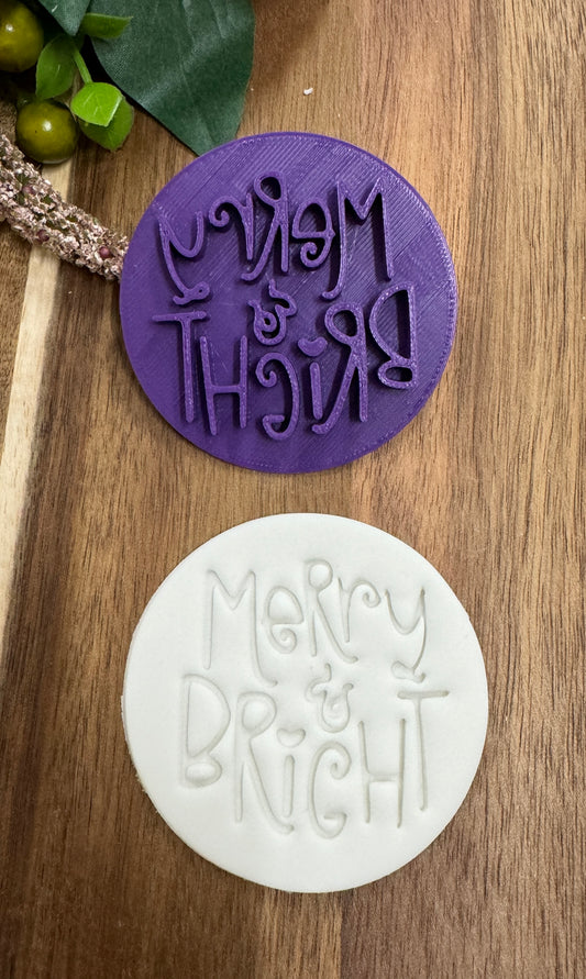 7cm merry and bright 3 christmas