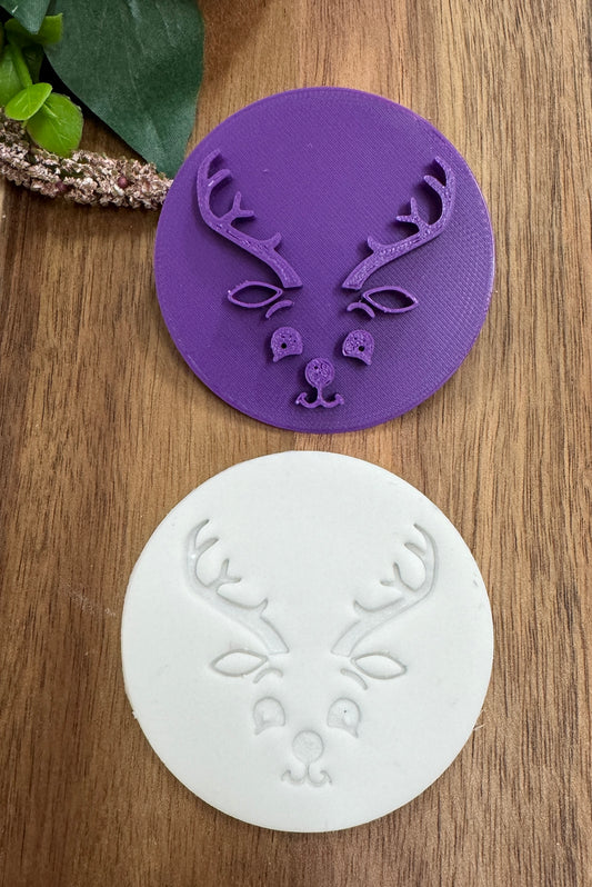 7cm reindeer face christmas