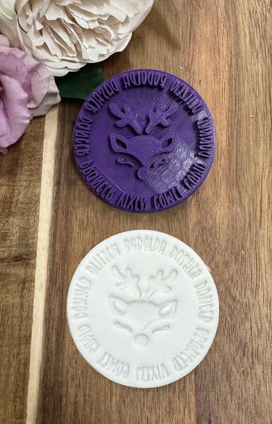 7cm reindeer name circle christmas