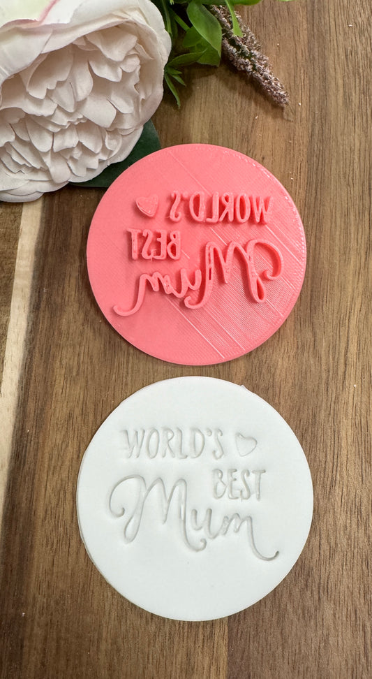 7cm worlds best mum mothers day embosser 1