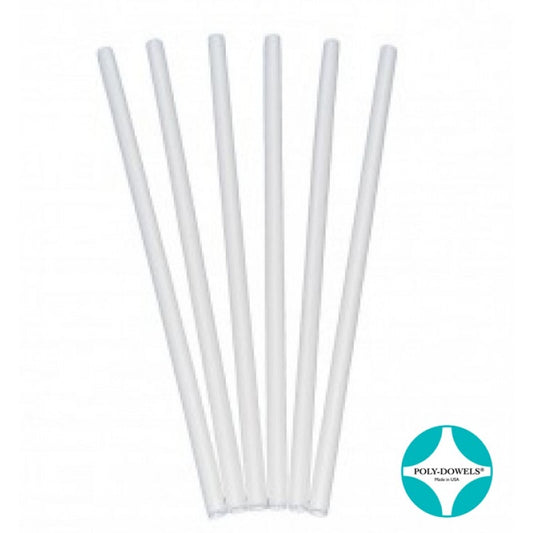 WHITE POLY DOWELS - CAKE SUPPORT ROD 1 PIECE