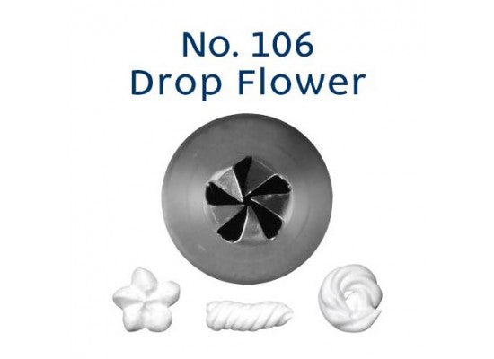 No. 106 DROP FLOWER STANDARD S/S PIPING TIP