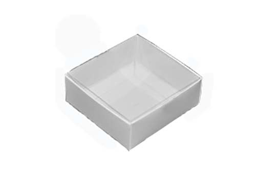 Chocolate Box 10x10x4 cm with Clear Lid