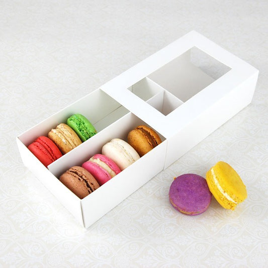 12 Macaron Box WHITE - Large Macarons