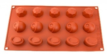 15 CAVITY - ASSORTED PETITS FOUR SILICONE BAKEWARE