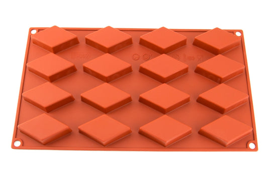 16 CAVITY - DIAMOND CHOCOLATE SILICONE BAKEWARE