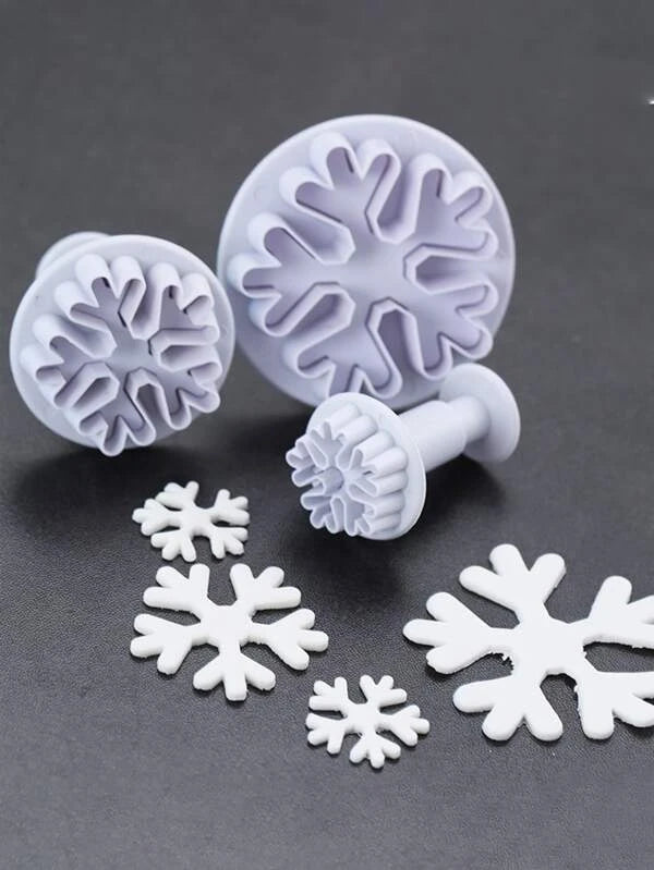 3pcs Snowflake Plunger Cutters