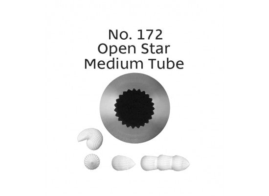 No. 172 OPEN STAR MEDIUM S/S PIPING TIP