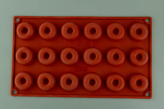 18 CAVITY - TINY DONUT CHOCOLAT SILICONE BAKEWARE