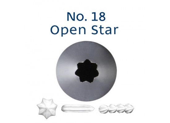 No. 18 OPEN STAR STANDARD S/S PIPING TIP