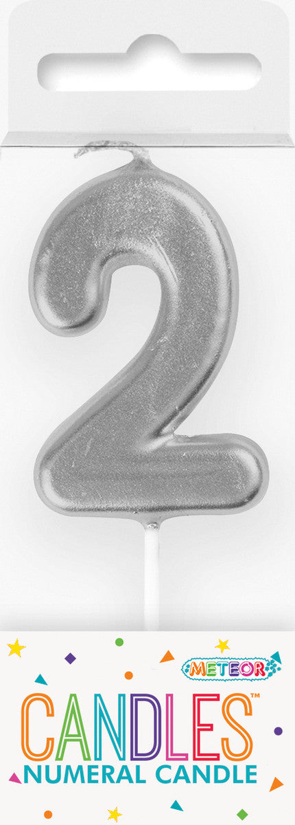 MINI SILVER NUMERAL PICK CANDLES - 2