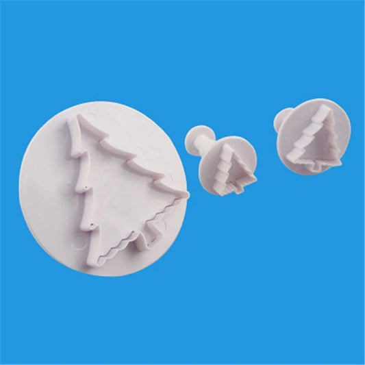 3pcs Christmas Tree Plunger Cutters