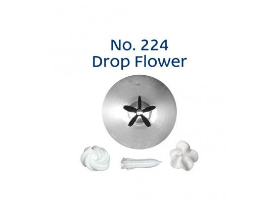 No. 224 DROP FLOWER STANDARD S/S PIPING TIP