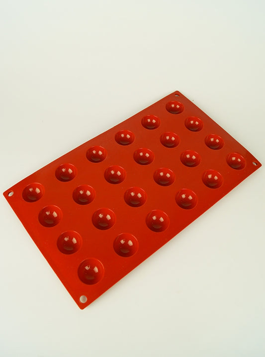 24 CAVITY - HEMISPHERE 29MM CHOCOLATE SILICONE BAKEWARE