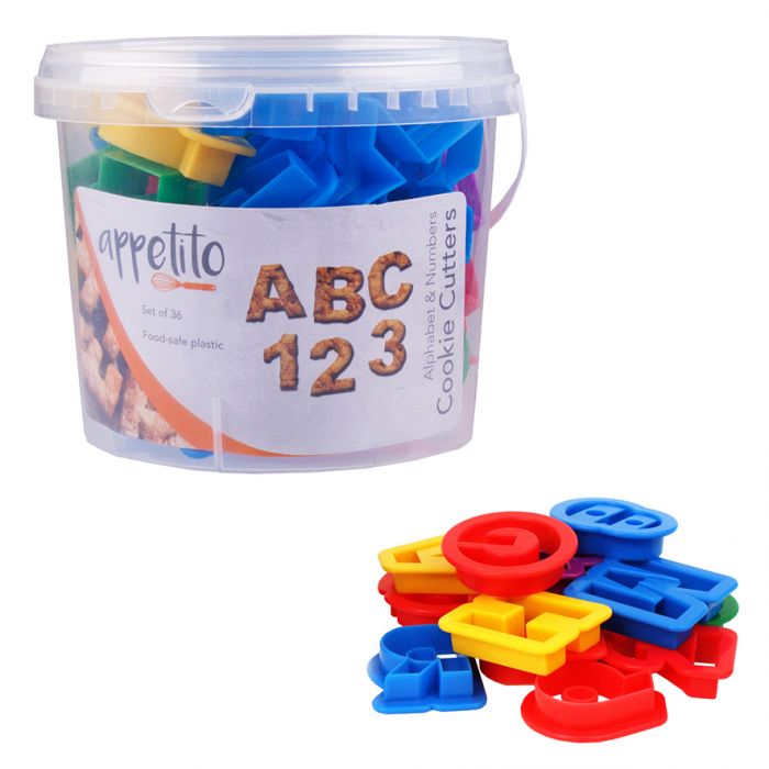 Alphabet & Number Cookie Cutter 36 pce