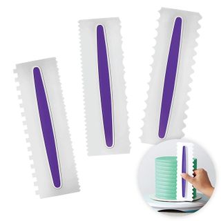 3 PIECE BUTTERCREAM COMB SET TOOLS