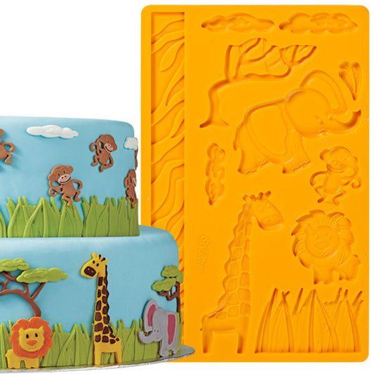Fondant silicone Mould - Jungle Animals