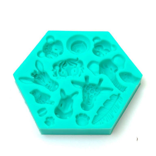 SILICONE MOULD - JUNGLE ANIMALS