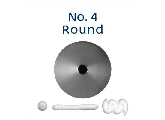 No.4 ROUND STANDARD S/S PIPING TIP