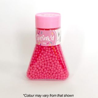 SPRINKD | SUGAR BALLS | BRIGHT PINK | 4MM SUGAR PEARLS