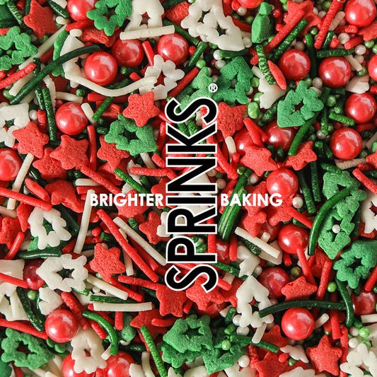 500G OH CHRISTMAS TREE SPRINKLES - BY SPINKS BULK