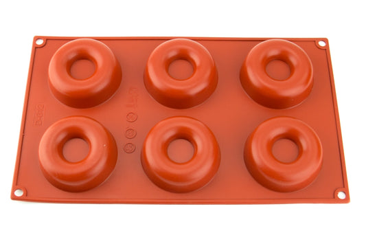 6 CAVITY - DONUT HEMISPHERE CHOCOLATE SILICONE BAKEWARE