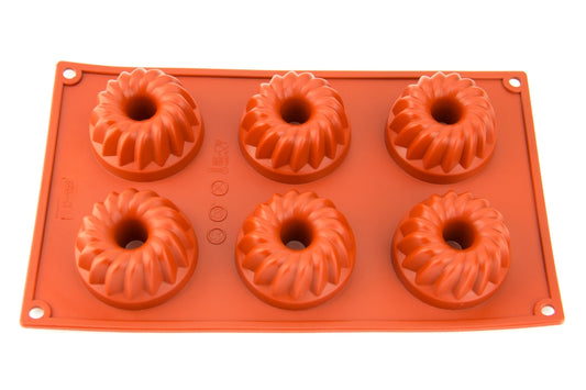 6 CAVITY - KUGELHOPF CHOCOLATE SILICONE BAKEWARE