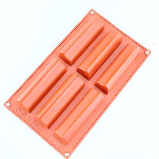 6 CAVITY - PLAIN LOG CHOCOLATE SILICONE BAKEWARE