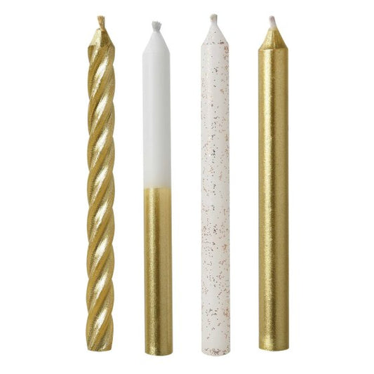 Candles Metallic Gold Mix 8cm Other Candles