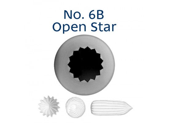 No. 6B OPEN STAR MED/LGE S/S PIPING TIP