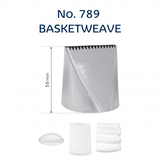 No. 789 BASKETWEAVE X-LARGE S/S PIPING TIP