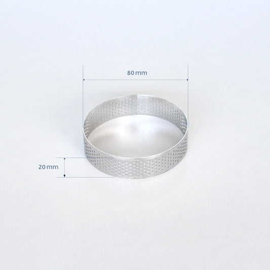 80mm PERFORATED RING S/S ROUND