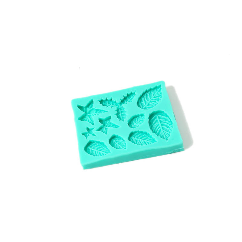 SILICONE MOULD - CHRISTMAS LEAVES