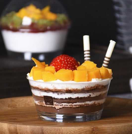PLASTIC DESSERT CUPS ROUND 125ML - 10PC