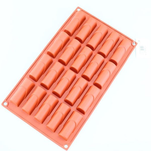 20 CAVITY - ROUND LOG CHOCOLATE SILICONE BAKEWARE