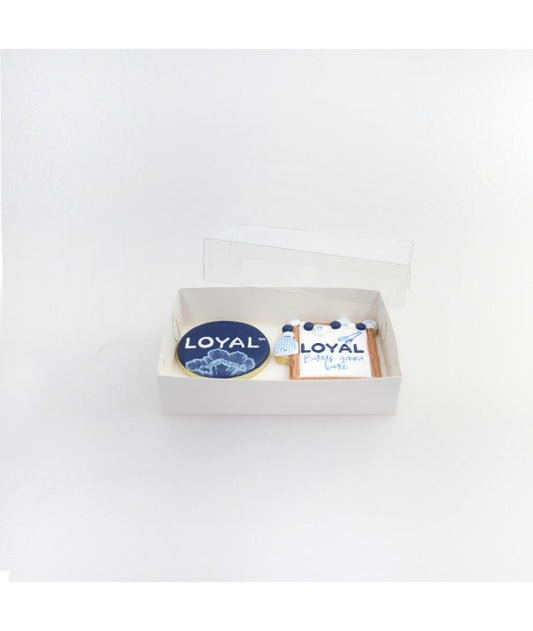 CLEAR LID 2 BISCUIT BOX RECTANGLE 6.74x4
