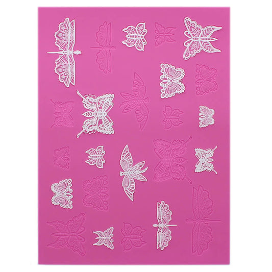 BEAUTIFUL BUTTERFLIES 3D CAKE LACE MAT -