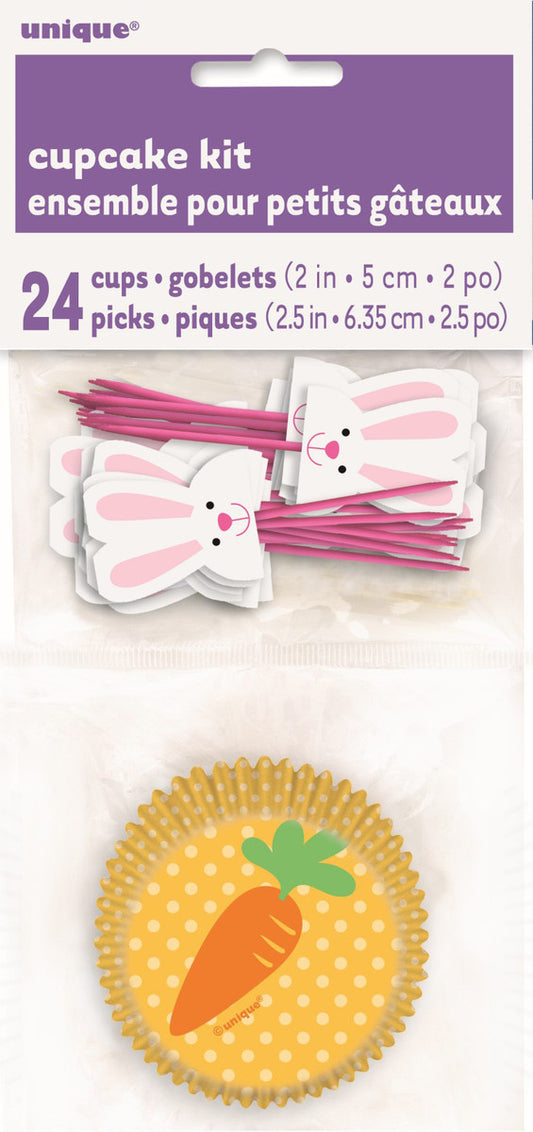Bunny & Carrot Cupcake Kit For 24