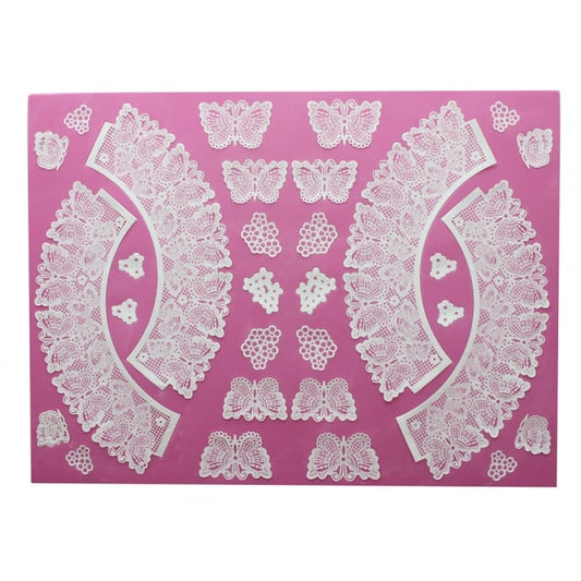 BUTTERFLIES CUPCAKE WRAPPER 3D CAKE LACE