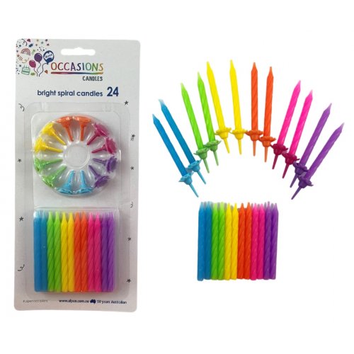 Birthday Candles with 12 Flower Holders Brights OTHER CANDLES