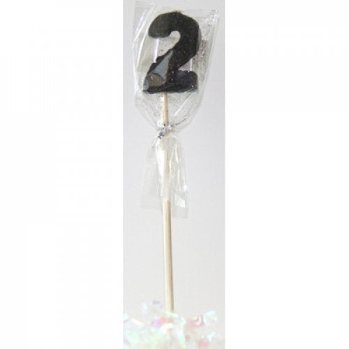 Black Glitter Long Stick Candle 2