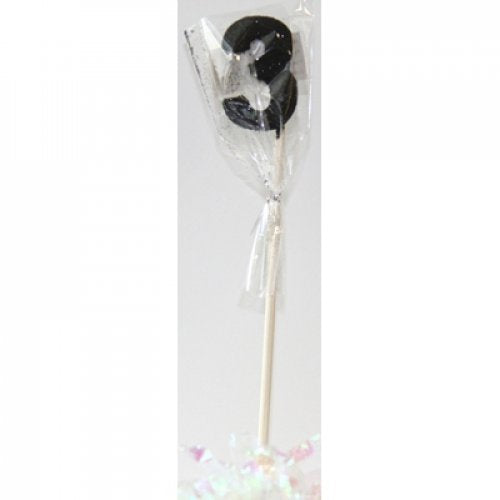 Black Glitter Long Stick Candle 3