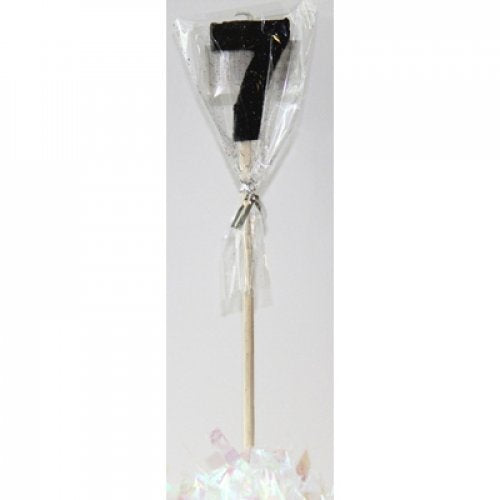 Black Glitter Long Stick Candle 7