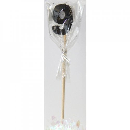 Black Glitter Long Stick Candle 9